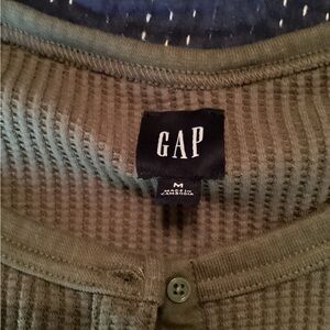 GAP Olive Green Waffle Knit Top